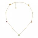 Collana con motivo Interlocking G in oro giallo 18kt e ametiste, tormaline, citrino e berillo