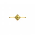 Anello con motivo Interlocking G in oro giallo 18kt e berillo giallo