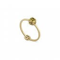 Anello con motivo Interlocking G in oro giallo 18kt e berillo giallo