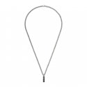Collana con ciondolo scritta Gucci in argento 925 e smalto nero