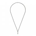 Collana con ciondolo scritta Gucci in argento 925 e smalto nero