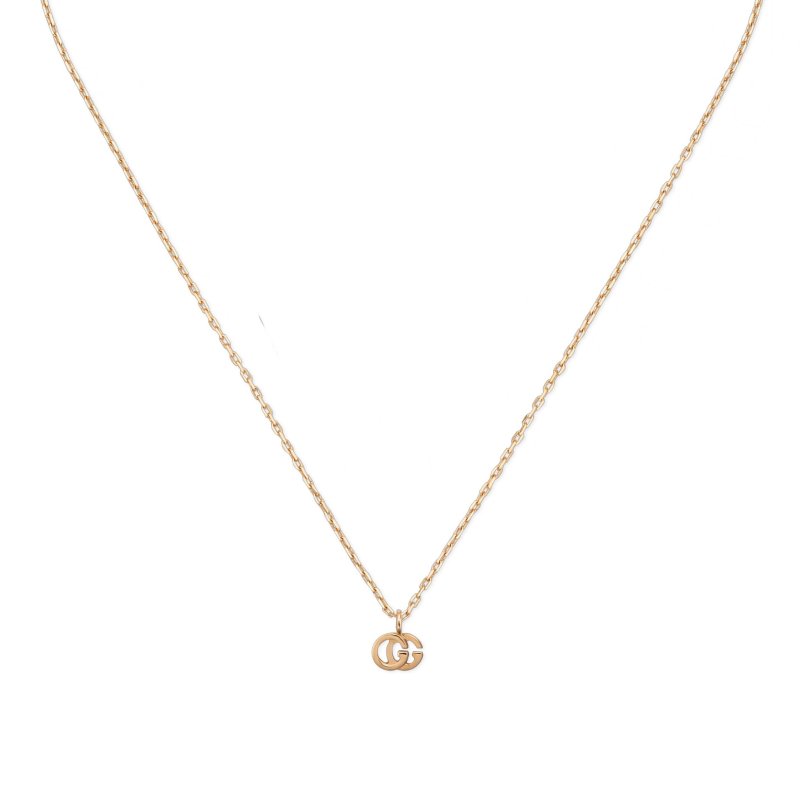 Collana con pendente GG Running in oro rosa 18kt
