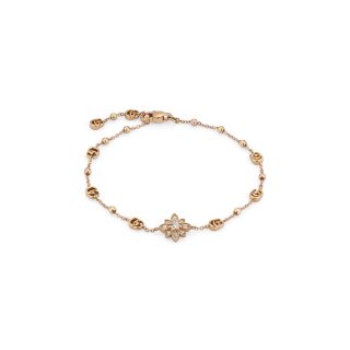 Bracciale Flora in oro rosa 18kt e diamanti