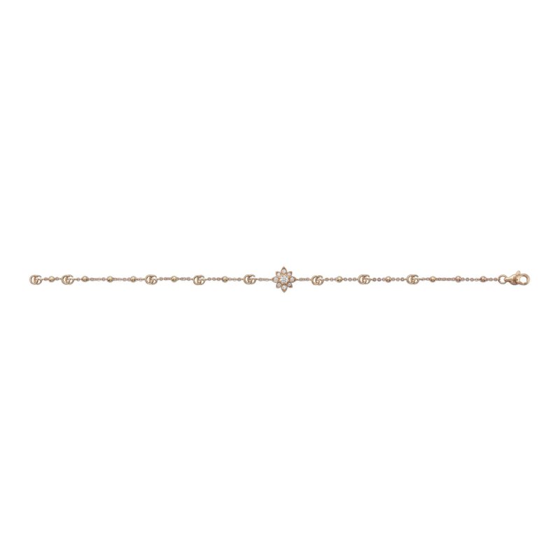 Bracciale Flora in oro rosa 18kt e diamanti