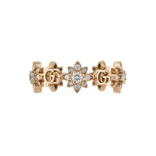 Anello Flora in oro rosa 18kt e diamanti