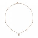 Collana Flora in oro rosa 18kt e diamanti