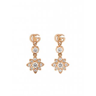 Orecchini Flora in oro rosa 18kt e diamanti