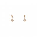 Orecchini Flora in oro rosa 18kt e diamanti