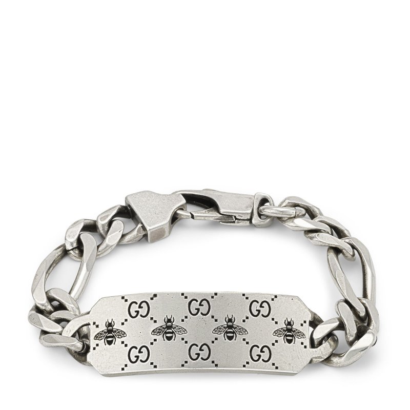 Bracciale in argento 925 con motivo ape e Doppia G
