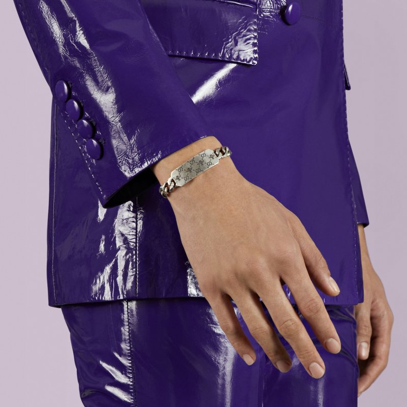 Bracciale in argento 925 con motivo ape e Doppia G