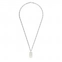 Collana con piastrina in argento 925 con motivo ape e Doppia G