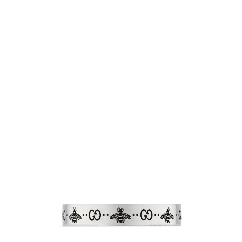Anello in argento 925 con motivo ape e Doppia G