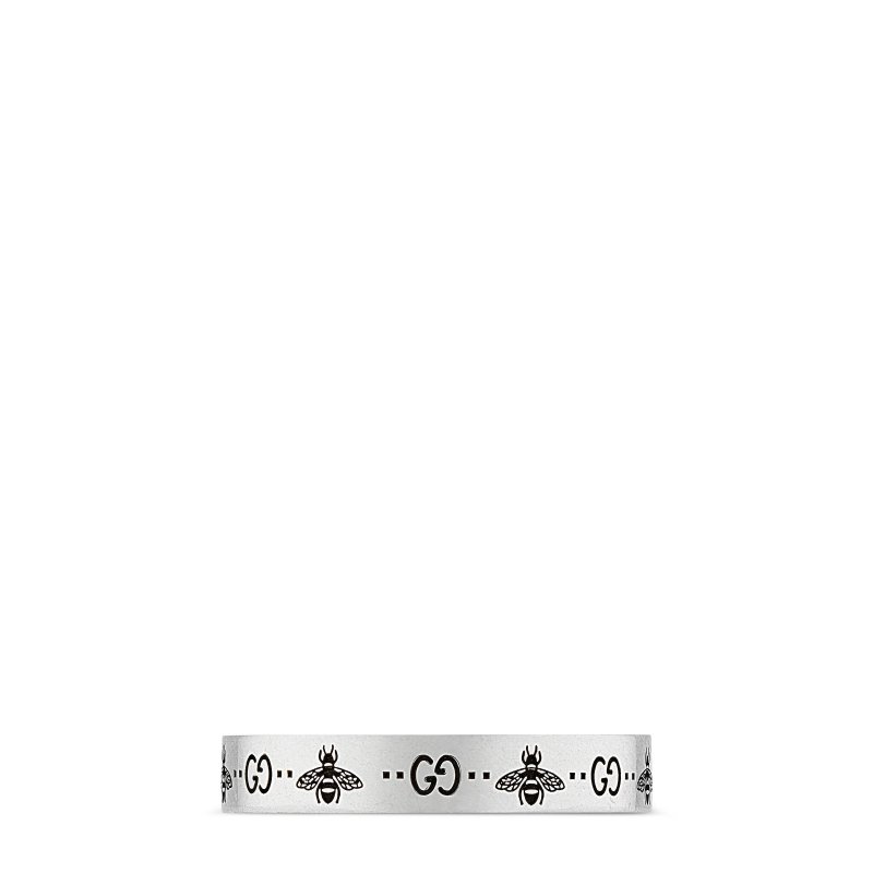 Anello in argento 925 con motivo ape e Doppia G