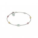 Bracciale in argento 925 con dettagli Interlocking G e smalto colorato