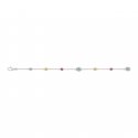 Bracciale in argento 925 con dettagli Interlocking G e smalto colorato