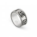 Anello in argento 925 invecchiato con dettaglio Doppia G
