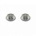 Gemelli in argento 925 invecchiato con dettaglio Doppia G
