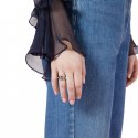 Anello in argento 925 invecchiato con dettaglio Doppia G