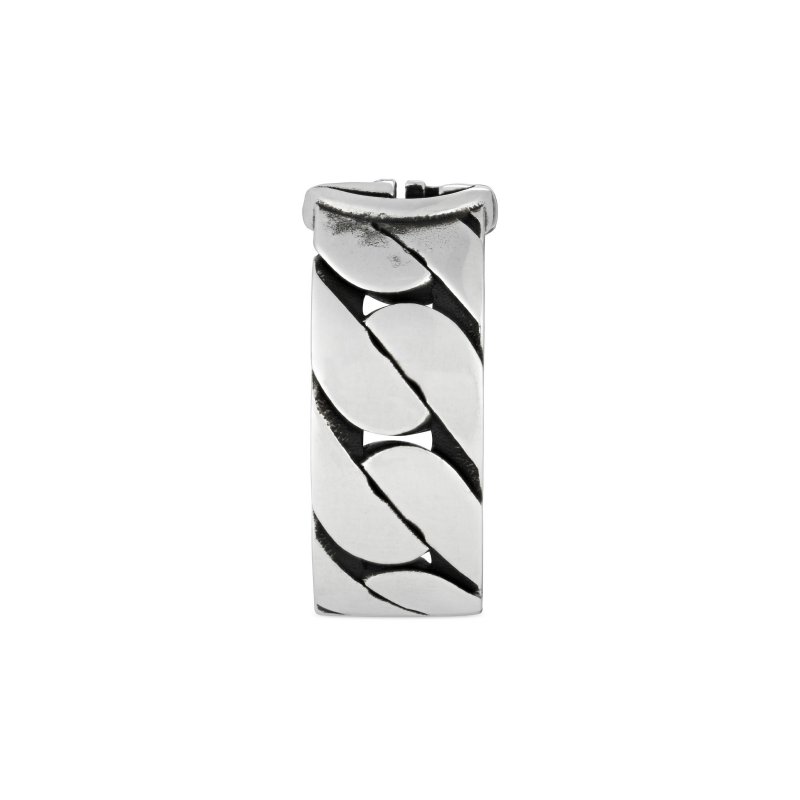 Anello con motivo G intrecciata in argento 925