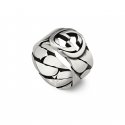 Anello con motivo G intrecciata in argento 925