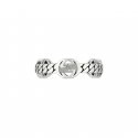 Anello con motivo G intrecciata in argento 925
