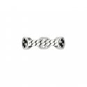 Anello con motivo G intrecciata in argento 925