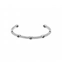 Bracciale con motivo G intrecciata in argento sterling