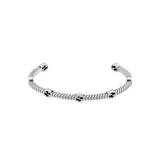 Bracciale con motivo G intrecciata in argento sterling