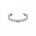 Bracciale con motivo G intrecciata in argento sterling