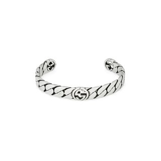 Bracciale con motivo G intrecciata in argento sterling