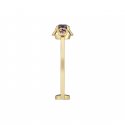 Anello con motivo Interlocking G in oro giallo 18kt e ametista