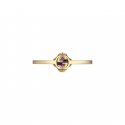 Anello con motivo Interlocking G in oro giallo 18kt e ametista