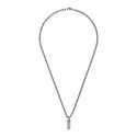 Collana con ciondolo scritta Gucci in argento 925 e smalto turchese