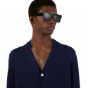 Collana con ciondolo scritta Gucci in argento 925 e smalto turchese