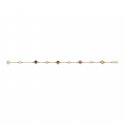 Bracciale con motivo Interlocking G in oro giallo 18kt e ametiste, tormaline e berillo