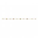 Bracciale con motivo Interlocking G in oro giallo 18kt e ametiste, tormaline e berillo