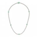 Collana in argento 925 e smalto verde con dettagli Interlocking G