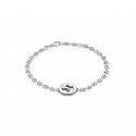 Bracciale con motivo G intrecciata in argento sterling