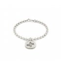 Bracciale con motivo G intrecciata in argento sterling