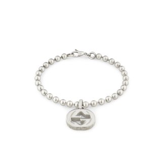 Bracciale con motivo G intrecciata in argento sterling