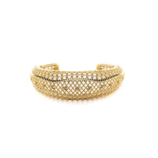 Bracciale Donna Acciaio Dorato 4Us Cesare Paciotti Semirigido Filigrana 4Ubr7340W