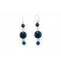 Orecchini Donna 4Us Cesare Paciotti Acciaio Pendenti Con Agata Blu 4Uor7249W