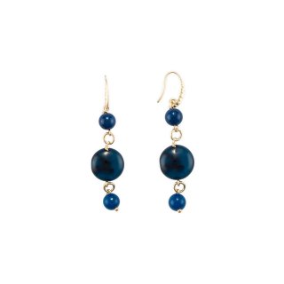 Orecchini Donna 4Us Cesare Paciotti Acciaio Pendenti Con Agata Blu 4Uor7249W