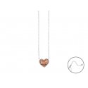 Collana Donna 4Us Cesare Paciotti Argento 925 Cuore Con Zirconi  Rossi 4Ucl5717W