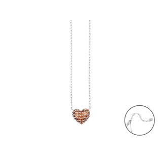 Collana Donna 4Us Cesare Paciotti Argento 925 Cuore Con Zirconi  Rossi 4Ucl5717W
