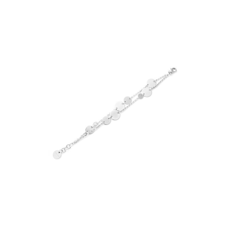 Bracciale Con Medagliette Argentato