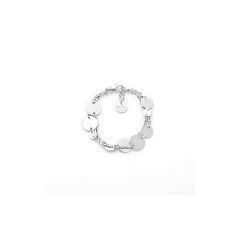 Bracciale Con Medagliette Argentato