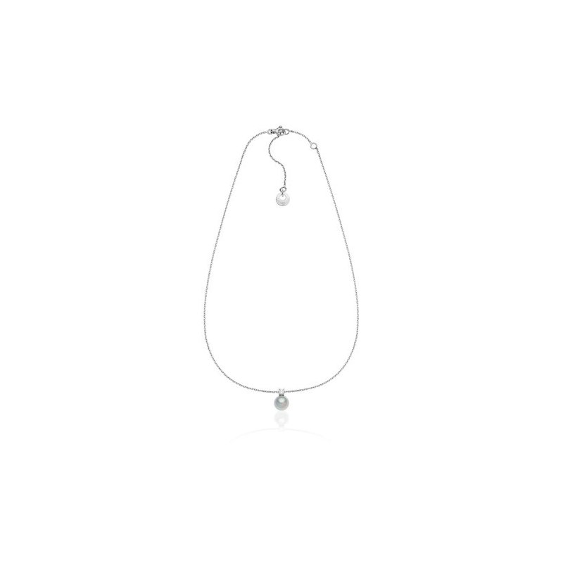 Collana In Argento Con Perla Scura