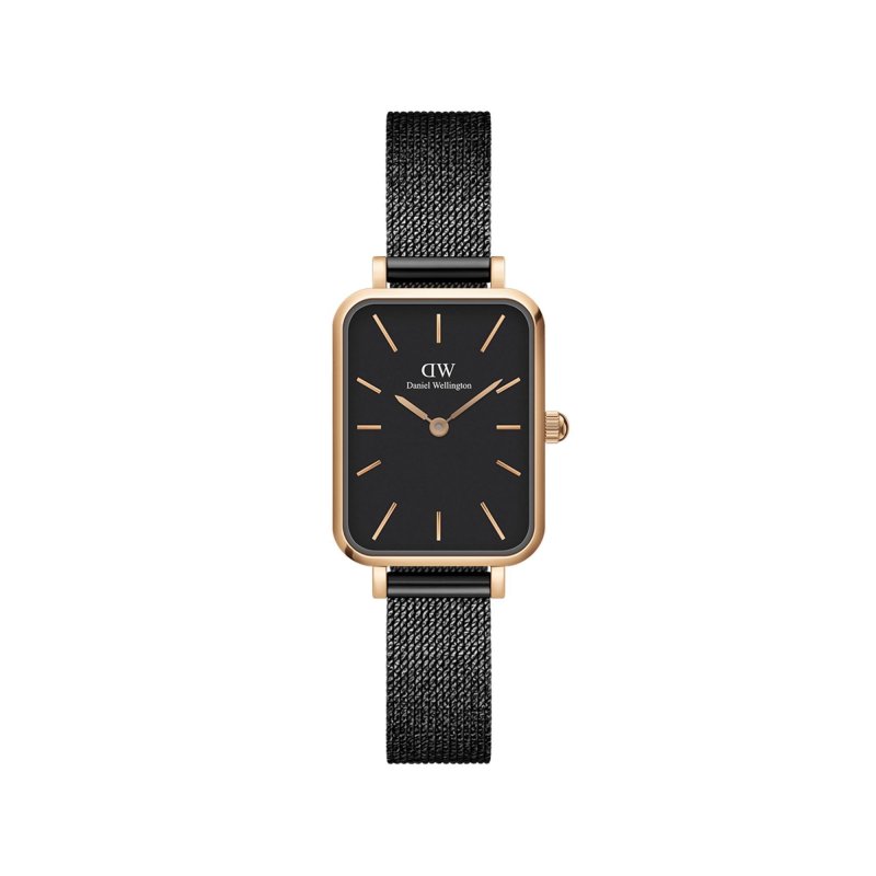 Daniel Wellington - Quadro Pressed Ashfield - Oro Rosa - Nero
