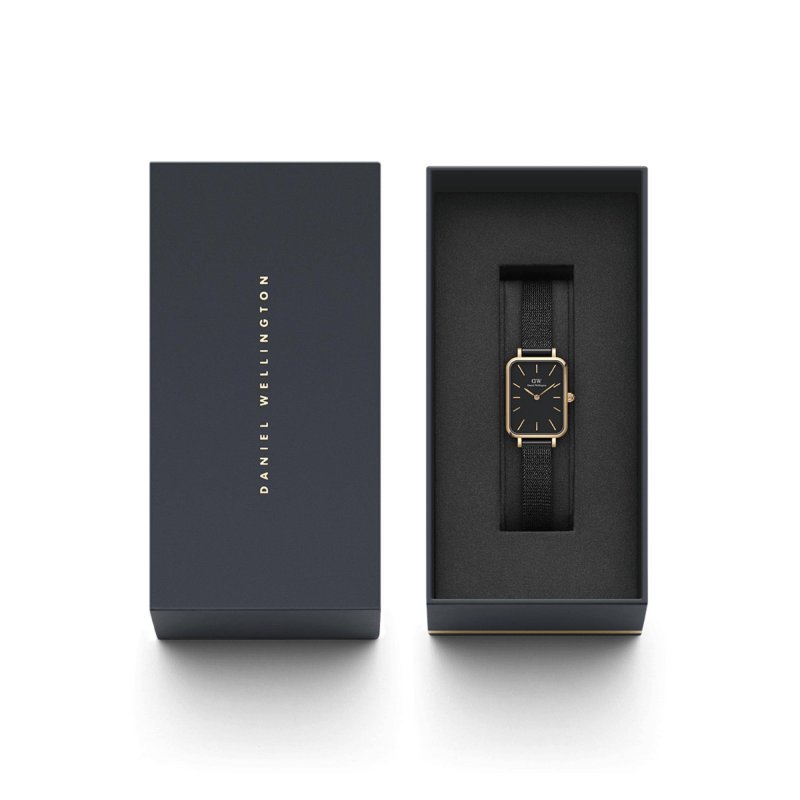 Daniel Wellington - Quadro Pressed Ashfield - Oro Rosa - Nero
